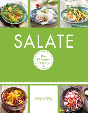 Leckere Salat-Rezepte: Einmal quer durch alle JahreszeitenSie lieben Salate – in der Mittagspause, zum Abendessen, als Vorspeise, in Form eines Party-Mitbringsels und beim Picknick? Einfach immer und überall! Aber Ihnen fehlen die Ideen für neue Rezepte? Dann kommt das Buch „Salate“ aus der Kochbuchreihe von König & Berg ja genau richtig: Hier finden Sie die 80 besten Salat-Rezepte. Und zwar zu jeder Jahreszeit. Einfache Salat-Rezepte: Ihr Buch auf einen BlickDas erwartet Sie in „Salate“ von König & Berg: Frühling: Frühlingssalat mit Blüten, Gurken-Frühlingsspinat-Salat, Kohlrabirohkost mit Kräutern, Rohkostsalat mit Ziegenkäsecreme und mehr Sommer: Grüner Bohnensalat mit Rucola und Oliven, Weißer Bohnensalat mit Thunfisch, Brotsalat mit Fenchel und Salami, Paprika-Caprese mit Kapernöl und mehr Herbst: Eichblattsalat mit gebratenen Kürbisspalten, Herbst-Antipasti, Spitzkohlsalat mit Minze, Feldsalat mit Birne und mehr Winter: Feldsalat mit Brie und Preiselbeer-Dressing, Chicoréesalat mit Birnen, Chinakohlsalat mit Weintrauben, Rosenkohl-Ingwer-Salat mit knusprigen Hähnchenstreifen und mehr Frühling, Sommer, Herbst und Winter: Saisonale Salat-RezepteSie erfrischen uns, wenn es heiß ist. Sie versorgen uns mit Nährstoffen, wenn sich im Winter Erkältungen breitmachen. Sie regen den Appetit für die Hauptspeise an. Sie sind eine bunte Beilage auf dem Büffet. Sie sättigen uns sanft, wenn wir auf unsere Linie achten wollen. Salate sind Allround-Talente! Und weil jede Jahreszeit andere leckere Zutaten für uns bereithält, können wir zwölf Monate lang, an sieben Tagen in der Woche, immer wieder neue Salat-Rezepte genießen. Schauen Sie selbst: Frühlings-Boten Sonnenstrahlen, Vogelgezwitscher und die erste Ernte des Jahres – endlich Frühjahr! Im „Frühlingssalat mit Blüten“ trifft sich alles, was jetzt die Blätter Richtung Himmel reckt: junger Löwenzahn, bunte Kapuzinerkresse, würziger Rucola, nussiger Portulak. Was noch in die Schüssel kommt? Das erfahren Sie im Buch „Salate“ von König & Berg. Eins können wir schon jetzt verraten: Dieser und andere Frühlings-Salate machen richtig gute Laune! Sommer-Schätze Den ganzen Tag brannte die Sonne vom Himmel, an deftiges Essen ist nicht zu denken. Ein leckeres Salat-Rezept muss her! Lassen Sie den Tag zum Beispiel mit dem „Sommersalat mit Melone, Bohnen, Parmaschinken, Romana und Röstbrot“ ausklingen. Die süße Melone, der salzige Schinken und das säuerlich-frische Dressing mit Zitrone lassen diesen Salat zum spannenden Geschmackserlebnis werden. Und satt macht er auch noch: Dank Bohnen und Brot. Oder möchten Sie den Grill anwerfen? Als mediterrane Vorspeise bietet sich die „Paprika-Caprese mit Kapernöl“ an. Herbst-Geheimnisse Weintrauben, Nüsse, Pilze, Kürbis – um nur ein paar Beispiele der herbstlichen Ernte zu nennen. So werden auch die Salat-Rezepte von September bis Dezember nie langweilig. Wie wäre es zum Beispiel mit „Herbst-Antipasti“? Eine Kreation aus gebratenem Kürbis, Roter Bete, Pinienkernen, Lauch und Mozzarella. Frische Salatblätter gibt es nicht nur im Sommer, so kommen zum Beispiel in den „Roquefort-Trauben-Salat“ Chicorée und roter Eichblattsalat. Wie aus Walnussöl und Calvados ein passendes Dressing entsteht? Das erklären wir Ihnen in „Salate“. Winter-Wunder Vitamine, Mineralstoffe, Antioxidantien! All diese Nährstoffe brauchen Sie in den kalten Monaten des Jahres zum Schutz vor Infekten. Deshalb Tabletten schlucken? Nein, der „Rosenkohl-Ingwer-Salat mit knusprigen Hähnchenstreifen“ liefert alles, was Sie stark macht. Und wenn Ihnen mal nach etwas Deftigem ist, empfehlen wir den „Kartoffelsalat mit Radicchio“. Knusprig gebratener Frühstücksspeck gibt ordentlich Geschmack. Natürlich sind auch jede Menge vegetarische Winter-Salat-Rezepte dabei. Obst, Fleisch, Käse, Kräuter: Leckere Salat-Rezepte für jeden TagOb mit Fruchtnote, mit Fleisch oder mit Käse – hier gibt es für jeden Geschmack ein leckeres Salat-Rezept. Dank frischer Zutaten wie Gemüse, Obst und Kräutern sowie selbstgemachter Dressings wird jedes Gericht zu einem gesunden Sattmacher. Auf die Frage „Was essen wir heute?“ hat das Kochbuch „Salate“ von König & Berg jeden Tag eine neue Antwort parat.