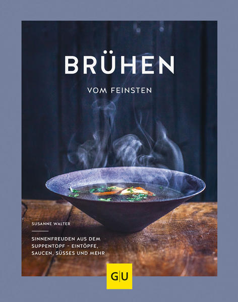 Brühen to go sind in New York der letzte Schrei, hippe Genießer stehen vor den Läden Schlange. Der Sud aus Gemüse, Fleisch oder Knochen gilt seit Jahrhunderten als Lebenselixier und erlebt jetzt ein fulminantes Comeback. Ob als klare Brühe oder Cremesuppe, als Grundlage für Saucen oder Risotto, aromatischer Sud zum Garen von Muscheln und Fisch oder unkompliziertes Soulfood für die Familie - Brühen sind die ultimative Basis der modernen Küche. Das Standardwerk dazu kommt von GU: In Brühen vom Feinsten dreht sich für Anfänger wie Geübte und von der Warenkunde bis zu den Rezepten alles um den Suppentopf, von der Dashi-Brühe bis zu vegetarischen Varianten, von Essenzen aus Pilzen, Geflügel oder Wild, asiatischen Klassikern wie Pho Bo, Tom Ka Gai oder Sobanudelsuppe bis hin zu süßen Kreationen als Dessert oder Drink. Ob Fliedersüppchen, Spargelessenz oder Miso-Brühe, Bouillabaisse oder Frozen Cucumber - mit diesen Rezepten kann sich jeder sein eigenes, feines Wunsch-Süppchen kochen!