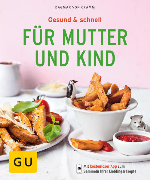 Rezepte für Mutter und Kind: schnell, gesund, lecker!Im Alltag frisch gebackener Eltern geht es oft hektisch zu. Zwischen Füttern und Windeln wechseln bleibt vielen Mamis kaum Zeit für eine kleine Verschnaufpause. Bei dem Trubel jetzt auch noch etwas Gutes kochen? Fast unmöglich. Genau das möchten wir ändern: Unser GU-Küchenratgeber liefert Rezepte für Mutter UND Kind. Einmal gekocht, sind Baby und Mami gleichzeitig glücklich gemacht. Essen für Mutter und Baby - ein Gericht macht alle sattWenn Babys neben ihren Milchmahlzeiten die erste Beikost bekommen, wird es etwas komplizierter. Soll Selbstgekochtes auf den Tisch, muss das Essen speziell für den Nachwuchs gekocht werden - das dachten Sie zumindest bis jetzt? Tatsächlich können Sie sich das Leben viel leichter machen. Stellen Sie sich vor: Selbst, wenn bei der Nahrung für Ihr Baby ein paar Faktoren zu beachten sind, müssen Sie für den Sprössling keine extra Rezepte zubereiten. Ihr Kind kann die gleichen Gerichte essen wie Sie. Welche das sind und was Sie bei Rezepten für Mutter und Kind beachten müssen? Im GU-Küchenratgeber „Gesund & schnell für Mutter und Kind“ steht’s drin. Rezepte für Kleinkinder und Eltern: Gemeinsam essen ist angesagtDie bekannte Autorin Dagmar von Cramm hat für Sie Kombi-Rezepte entwickelt, die das Kochen für das Mutter-Kind-Duo vereinfachen. Das Motto lautet hier „gemeinsam essen von Anfang an“. Dahinter steckt ein schlaues Prinzip: Es wird einmal gekocht für zwei Mal Gesundes auf dem Teller. Bis zum 12. Lebensmonat wird das Essen für das Baby püriert, danach gibt es für Mutter und Kind sogar dasselbe. Ihr GU-Küchenratgeber „Gesund & schnell für Mutter und Kind“Diese und viele weitere Rezepte erwarten Sie in „Gesund & schnell für Mutter und Kind“: Gemeinsam essen ab dem 5. Monat: Kartoffelcurry mit Rindfleisch, Pestofisch mit Möhrencouscous, Lachs mit Brokkoli-Reis und Orangen, Blumenkohl-Bulgur mit Schweinefilet, Spinat-Kartoffelcremesuppe Das schmeckt beiden ab dem 12. Monat: One-Pot-Pasta mit Kürbis, Puffer mit Zucchiniherz, Süßkartoffelpommes mit Tomatensauce, Kichererbsen-Curry mit Mie-Nudeln, Bratapfel-Pfannkuchen Gesunde Kleinigkeiten: Apfel-Möhren-Röllchen, Schoko-Bananen-Toast, Aprikosenkekse, Müsli-Balls, Rosinenriegel Rezepte für Baby und Familie: Essen vor und nach dem AbstillenNeben tollen Rezept-Ideen bekommen Sie im GU-Küchenratgeber jede Menge praktische Tipps: Was ist vor und nach dem Abstillen zu beachten? Was verträgt mein Baby und ab wann? Soll ich mit dem Löffel füttern oder Fingerfood bereitstellen? Welche Lebensmittel sind besonders bekömmlich? Erfahren Sie alles, was Sie wissen müssen. Schnelles für Mutter und Kind: Rezepte für berufstätige MütterDie Rezepte für Mutter und Kind sollen superfix fertig sein? Egal ob Sie aufgrund Ihrer Berufstätigkeit oder aus anderen Gründen beim Kochen den Turbogang einlegen müssen, wir verraten Ihnen die schnellsten GU-Rezepte. Und um das Mutter-Kind-Kochen zusätzlich zu beschleunigen, bekommen Sie Tipps für die besten Küchenhelfer - von der Reibe bis zum Pürierstab. Gesunde Rezepte für KinderWelche Zutaten sind gesund für Kinder? Unsere Lebensmittelpyramide ermöglicht Ihnen einen Überblick, die ausführliche Theorie geht auf praktische Zutaten und Besonderheiten in der Ernährung ein. Und natürlich hat unsere Autorin die Rezepte mit gesunden Lebensmitteln gespickt, zum Beispiel: Lachs mit Brokkoli-Reis und Orangen enthält gute Fette, vor allem die lebenswichtigen Omega-3-Fettsäuren, und viele Vitamine. Tomaten-Quinoa-Suppe versorgt den Körper mit hochwertigem pflanzlichem Eiweiß. Kokos-Mango-Milchreis ist vegan und kommt dank süßer Mango ohne Zucker oder andere künstliche Zuckerersatzstoffe aus. Auf den Geschmack gekommen? Alle Rezepte finden Sie im GU-Küchenratgeber „Gesund & schnell für Mutter und Kind“.