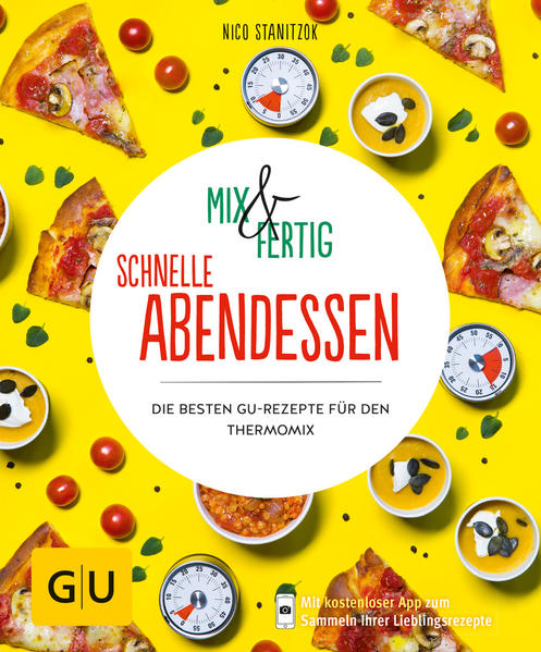 Thermomix-Abendessen: Die schnellsten GU-Rezepte für Ihre KüchenmaschineWer nach einem anstrengenden Tag nach Hause kommt, möchte möglichst schnell seinen Bärenhunger stillen - und gleichzeitig jedes Familienmitglied satt und zufrieden machen. Mit Ihrer Küchenmaschine und den richtigen Rezepten bekommen Sie genau das vollkommen mühelos hin. Im nigelnagelneuen GU-Küchenratgeber gibt es tolle Rezepte für das Thermomix-Abendessen, ruckzuck zubereitet und ein Festmahl für die ganze Family. Thermomix-Abendessen: Rezepte für Ihre KüchenmaschineDas erwartet Sie im GU-Küchenratgeber „Mix & fertig: schnelle Abendessen“: Fix mixen, fix backen: Spargelfrittata im Glas, Gefüllte Zucchini aus dem Ofen, Blitz-Pizza aus dem Thermomix und mehr Flott, flotter, Risotto: Kreolischer Garnelentopf, Reis mit Putencurry, Gemüsereis mit Cashewkernen und mehr One-Pot-Hits: Rote Linsensuppe, Kartoffeltopf mit Hack, Chili con Carne und mehr Sauce & Pesto - aber „presto“: Farfalle in Lachs-Kräuter-Sauce, Brokkoli-Minz-Pesto, Mandelpesto und mehr Varoma mit Aroma: Kabeljau mit Gurken-Dill-Sauce, Fleischklopse mit Gemüse, Rahmgeschnetzeltes mit Hokkaido und weitere Rezepte Thermomix - leichtes Abendessen aus dem OfenThermomix und Backofen sind ein echtes Traumpaar. Zusammen schaffen die beiden, was sonst wirklich niemand so ratzfatz hinbekommt. Der Thermomix erledigt die Vorarbeit, während Ihr Gericht im Ofen gart, decken Sie nur noch den Tisch. Und schon können Sie sich einen guten Appetit wünschen. Wie wäre es mit einem kleinen Vorgeschmack? Wir stellen Ihnen „Blitz-Pizza“ und „Spargelfrittata“ vor. Blitz-Pizza aus dem ThermomixInnerhalb von 15 Minuten haben Sie dank Thermomix alle Zutaten für Teig, Sauce und Belag startklar gemacht. Nun muss die Pizza nur noch weitere 15 Minuten im Ofen fertig backen. Ein Kinderspiel! Spargelfrittata im GlasFür eine Frittata sind keine akrobatischen Fähigkeiten nötig. Das abenteuerliche Wenden der Eiermasse in der Pfanne können Sie sich mit unserem Thermomix-Rezept sparen. Wieder brauchen Sie 15 Minuten, um Spargel, Speck, Frühlingszwiebeln, Parmesan und Mozzarella im Mixtopf vorbereiten zu lassen. Und wieder sind es nur 15 Minuten, bis die Eimasse zum Verspeisen aus dem Ofen darf. Reisgerichte leicht gemacht: Thermomix-Abendessen kochenDamit ein Risotto perfekt gelingt, muss es ständig beobachtet und umgerührt werden. Schließlich möchte man verhindern, dass es anbrennt oder nicht sämig genug wird. Das hört sich kompliziert an? Ach Quatsch: Wer einen Thermomix zu Hause hat, reicht den Spitzenköchen beim Risottokochen problemlos das Wasser. Denn der Thermomix ist ein Allround-Talent, das alles kann - rühren, kneten, mixen. Ein Risotto oder andere Reisgerichte gelingen deshalb ohne, dass Sie den Kochlöffel dafür auch nur ein einziges Mal selbst schwingen müssten. One-Pot-Hits: Thermomix-Abendessen aus einem TopfSchnell, schneller, Thermomix! Damit es in Ihrer Küche abends ein bisschen flotter zugeht, tischen wir für Sie im GU-Küchenratgeber auf, was der Thermomix besonders gut kann: Alles in einem Topf zubereiten. Wie wäre es mit „Chili con Carne“ oder einer „Kokos-Kürbis-Suppe“? Oder Nudeln - in allen geliebten Varianten: „Farfalle in Lachs-Kräuter-Sauce“, „Penne alla Primavera“, „Rigatone in Vier-Käse-Sauce“? Thermomix-Abendessen im Dampf gegartGarantiert stressfrei und trotzdem ganz fein kommen die Rezepte aus dem Varoma-Behälter auf den Teller. Dampfgaren gehört zu den extrem schonenden Zubereitungsarten - Aromen und Vitamine bleiben dabei erhalten. Mit diesem Kochbuch freut sich Ihre Familie mal über „Kabeljau mit Gurken-Dill-Sauce“, mal über „Fleischklopse mit Gemüse“ und mal über „Rahmgeschnetzeltes mit Hokkaido“. Tipps & Tricks für Thermomix-RezepteDamit Ihre Gerichte geschmacklich allesamt ein Volltreffer sind, bekommen Sie im GU-Küchenratgeber die passenden Tipps und Tricks für den Einsatz Ihrer Küchenmaschine. Wussten Sie zum Beispiel, dass Sie für ein kräftiges Röstaroma sorgen, wenn Sie Fleisch oder Zwiebeln erst in der Pfanne anbraten und diese dann in den Thermomix geben? Wie Sie Topf und Thermomix parallel verwenden können, wenn es ultra-schnell gehen soll? Wir verraten Ihnen die besten Handgriffe, damit Ihr Abendessen so früh wie möglich auf dem Tisch steht und vor Aroma nur so strotzt. Neugierig geworden? Der GU-Küchenratgeber „Mix & fertig: schnelle Abendessen“ wartet darauf, von Ihnen entdeckt zu werden.