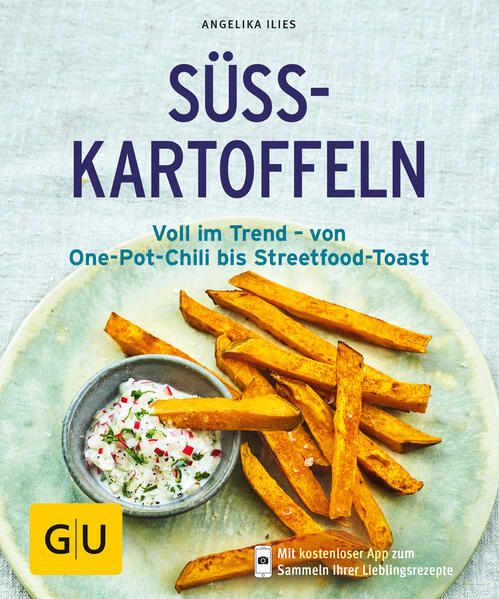 Süßkartoffel-Kochbuch - tolle Rezepte für die Superknolle Im GU-KüchenRatgeber erwartet Sie die größte Vielfalt an Süßkartoffel-Rezepten - vom Süßkartoffelpüree über die Süßkartoffel-Pommes bis zum Süßkartoffel-Toast. Süßkartoffeln sind die Trend-Zutat Nummer eins! In ihnen stecken wahre Superkräfte - und sie sind in jedem Supermarkt zu haben. Ob als Snack, Beilage, Salat, Rohkost, Streetfood, One-Pot oder Bowl - in vier Rezeptkapiteln gibt’s die Must-haves unter den Süßkartoffel-Rezepten. Außerdem: Dips und Toppings für gebackene Süßkartoffeln sowie gesunde Desserts mit der süßen Knolle. Süßkartoffel-Kochbuch mit vielseitigen und leckeren Rezepten Die Süßkartoffel wird weltweit als das gesündeste Gemüse angepriesen. Und es stimmt: Die Nährstoffe der Batate sind beinahe unschlagbar! Sie enthält tatsächlich fast alle Vitamine, sehr viele Ballaststoffe und hat gleichzeitig einen niedrigeren glykämischen Index als die Kartoffel. Das heißt, sie ist auch während einer Diät eine gute Wahl. Kein Wunder also, dass die Süßkartoffel sich mittlerweile zum hippem Trendgemüse gemausert hat. Während sie früher eigentlich nur als klassisches Süßkartoffelpüree zu Thanksgiving bekannt war, revolutioniert sie heute die gesunde Küche - als Pommes- oder Chips-Alternative und sogar als Brotersatz. Angesagt, abnehmtauglich und absolut yummy!