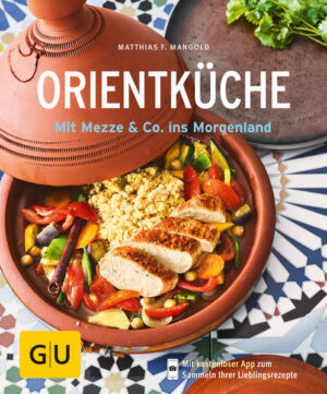 Orientalisches Kochbuch: Authentisch kochen - einfach wie nie! Der GU-KüchenRatgeber „Orientküche“ garantiert Ihnen Originalgeschmack mit Zutaten aus dem Supermarkt und einfachen Zubereitungen. Das ist Orient zum Ausprobieren - perfekt für Anfänger geeignet! Orientalische Rezepte von Syrien bis zur Türkei: lässiges Streetfood, würzige Hauptgerichte und aromatische Mezze - erleben Sie die betörende Vielfalt des Morgenlands. Neben Klassikern wie Tajine oder Köfte entdecken Sie in diesem orientalischen Kochbuch neue Kombinationen wie Vanillemöhren mit Kurkuma. Inklusive Gewürzmischungen zum Selbermachen! Willkommen in der farbenfrohen Küche von 1001-Nacht: Hier sind nicht nur die Rezepte märchenhaft, sondern auch die zahlreichen Bilder, die in die wunderbare Welt der Düfte und Aromen entführen. Orientalisches Kochbuch: Das Geheimnis der orientalischen Küche Schon das Wort „Orient“ ruft in den Köpfen die Vorstellung von einem unvergesslichen Abenteuer hervor. Der Orient übt eine spezielle Faszination aus - ihn umgibt der Traum von 1001-Nacht. Tatsächlich gibt es in der orientalischen Küche viel Traumhaftes zu entdecken: Wer zum Beispiel in Marokko über einen Markt schlendert, sieht prächtige Farben und riecht exotische Gewürze. Geht man in Israel auf Erkundungstour, erwarten einen dort trendige Szene-Gerichte. Und in Ländern wie dem Iran wird großen Wert auf traditionelle Familienrezepte gelegt. Dieses orientalische Kochbuch lädt Sie zu neuen Geschmackserlebnissen ein - ohne, dass Sie dafür Spezialzutaten besorgen oder komplizierte Zubereitungstechniken erlernen müssen. Orientalische Rezepte für Fingerfood: Streetfood hat hier Tradition Die Straßenküche wird hierzulande gerne als neuer Trend bezeichnet. Im Orient ist es gang und gäbe, dass das Leben auf Straßen und Plätzen stattfindet. Streetfood ist Bestandteil einer Lebenseinstellung: Gemeinsam essen und sich dabei austauschen. Unverzichtbar! Dieses Feeling können Sie sich mit Ihrem orientalischen Kochbuch jetzt nach Hause holen. Klassiker wie Pitabrot (ob gefüllt oder als Beilage), Durstlöscher wie Ayran oder Traditionsreiches wie Lahmacun bereiten Sie in Ihrer Küche zu und laden Freunde und Familie zum entspannten Small-Talk ein. Orientalische Rezepte einfach und klassisch Orientalisch geht eigentlich ganz einfach - wenn Sie die richtigen Rezepte kennen! Kombinationen, die im Orient traditionell und klassisch sind, erweitern Ihren kulinarischen Horizont: Beliebt ist es zum Beispiel, Fleisch und Früchte in einem Gericht miteinander zu vereinen. Probieren Sie unbedingt die „Hackbällchen mit Kirschen“ oder das „Lammragout mit Aprikosen“. Selbst ein einfaches Gericht, bei uns als Frikadelle bekannt, bekommt dank raffinierter orientalischer Würzung das besondere Etwas und wird zu „Lammköfte mit Pistazien“. Sie besitzen keinen speziellen Tontopf? Kein Problem: Eine traditionelle Lammtajine kann mit den passenden Tipps aus diesem Orient-Kochbuch stattdessen auch in Ihrem Bräter zubereitet werden. Orientalische Rezepte als vegetarische Schätze aus dem Morgenland In diesem orientalischen Kochbuch finden Sie selbstverständlich auch vegetarische Rezepte. Aus der nordafrikanischen und israelischen Küche hat beispielsweise ein Gericht namens „Schakshuka“ die ganze Welt erobert. Hauptbestandteile des Rezepts sind Tomaten und Eier - so simpel wie lecker! Im GU-KüchenRatgeber „Orientküche“ finden Sie noch mehr Vegetarisches. Übrigens: Auch viele Fleischrezepte aus dem Kochbuch lassen sich ganz easy vegetarisch abwandeln. Orientalisches Büfett selber machen Gastfreundschaft wird in den Ländern des Orients großgeschrieben. Auf den Tisch kommen köstlich gefüllte Schalen, Platten, Teller und jeder nimmt sich, was er mag - am besten von Allem! Deshalb eignen sich die orientalischen Rezepte aus dem GU-KüchenRatgeber „Orientküche“ perfekt, um daraus ein orientalisches Büfett selber zu machen. Orientalische Nachspeisen: Von Baklava und anderen Süßigkeiten Kennen Sie das typisch süße, etwas klebrige Konfekt aus der Orientküche? Klar, die Rede ist von Baklava. Aber wer hat’s eigentlich erfunden? Irgendwie möchte jedes orientalische Land diese köstliche Erfindung auf sein kulinarisches Konto verbuchen. Wo es wirklich seinen Ursprung hat, ist aber nicht eindeutig geklärt. Wie gut, dass Sie dank dieses orientalischen Kochbuchs für den Genuss sowieso nicht erst dorthin reisen müssen: Ab jetzt halten Sie das Rezept zum Selbermachen in den Händen. Andere orientalische Nachspeisen gibt’s natürlich auch - „Gebackene Feigen“ oder „Milchreis mit Rosenwasser“ zum Beispiel. Sie möchten die orientalischen Rezepte nachkochen? Alle Gerichte finden Sie in diesem orientalischen Kochbuch, dem GU-KüchenRatgeber „Orientküche“.