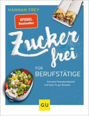 Zuckerfrei für Berufstätige: gesund durch die ArbeitswocheDer Terminkalender quillt über, ein Meeting jagt das nächste - beim täglichen Stress auch noch auf gesunde Mahlzeiten achten? Wie eine Ernährung ohne raffinierten Zucker und künstliche Zuckeraustauschstoffe ganz einfach gelingt, zeigt der GU-Ratgeber Zuckerfrei für Berufstätige. Von der Planung über easy To-go-Gerichte bis zum schnellen Abendessen - die Rezepte der Foodbloggerin und Ernährungsexpertin Hanna Frey sind einfach nachzukochen und rundum gesund. Da bleibt noch viel Zeit für die anderen schönen Dinge im Leben! Das A und O - eine gute Organisation Wer selber kocht, weiß am besten, was im Essen steckt. Mit ein bisschen Vorbereitung und dank der vielen Tipps von Hannah Frey sind Overnight-Oats, One-Pot-Curry oder Linsen-Salat im Nu zubereitet. Die wichtigsten Infos zu Meal Prep und Meal Plan (inklusive Einkaufslisten und Wochenplänen für jede Jahreszeit) Hannah Freys Lieblingsrezepte für Frühstück, Mittagspause, Abendessen und Snacks So geht’s: Salat im Glas und Smoothie-Packs Tipps zum Vorrat und zuckerfreien Convenience-Produkten