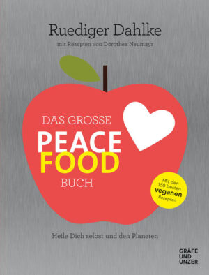 DAS Standardwerk rund um den "Peace Food-Gedanken" von Ruediger Dahlke. Alles zum Thema „Vegane Ernährung“ und die damit zusammenhängende Lebensweise in einem umfangreichen Buch. Ein Must have für alle Veganer, für Fans von Ruediger Dahlke, aber auch für alle, die sich für vegane Rezepte interessieren („Teilzeit-Veganer“). Ein Koch- und Leseratgeber mit sensationellem Preis-Leistungs-Verhältnis auch für alle, die sich erstmals mit dieser Form der Ernährung beschäftigen und viele leicht nachkochbare spannende vegane Rezepte suchen. Über 150 Rezepte von Ernährungsfachfrau Dorothea Neumayr, teilweise aus bereits erschienenen Peace Food-Titeln, alle aktualisiert und auf den neuesten Stand gebracht sowie etwa 20 neue Rezepte bieten jede Menge Auswahl an gut schmeckenden veganen Gerichten. In einer ausführlichen Einleitung erläutert Ruediger Dahlke den Peace Food-Gedanken und vermittelt Wissenswertes zum Thema in einem interessanten Theoriekapitel.