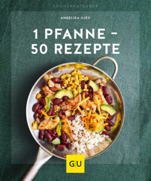 1 Pfanne - 50 RezepteAb in die Pfanne - köstliche Rezepte in maximal 60 MinutenAlle sind bei jeder Mahlzeit zuhause und jetzt haben Sie die freie Wahl: Es gibt immer was Gutes zu essen und das kommt frisch aus der Pfanne auf den Tisch. Und alle freuen sich auf eine handfeste Mahlzeit, die jedem schmeckt. Kein Stress, sondern ein schöner aufmunternder Kochspaß. Endlich gibt es das Pendant zu One-Pot-Gerichten, denn der Küchenratgeber von GU bietet One-Pan-Rezepte vom Feinsten. Egal ob Sie 20, 40 oder 60 Minuten in der Küche stehen wollen, in diesem Kochbuch finden Sie das passende Rezept. Manchmal braucht es sogar nur 6 Zutaten um eine köstliche Mahlzeit zu zaubern. Das Buch überzeugt mit 50 einfachen Rezepten in drei Zeit-Kategorien: Fertig in 20 Minuten: köstliches Gemüse mit Hafercreme für Veganer, eine deftige Spätzlepfanne mit Maronen für Vegetarier und eine cremige Kokos-Garnelen-Pasta für Allesessen Fertig in 40 Minuten: eine ausgefallene Bratkartoffelsuppe im Herbst, einfache Tomatenpolenta mit Geschnetzeltem im Sommer und süßer Orangen-Schmarrn im Winter Fertig in 60 Minuten: kunterbunte Pesto-Rucola-Kartoffeln für das Meal Prep im Büro, schicke Putenröllchen mit Ratatouille für Gäste und Himbeer-Zitronen-Kuchen für Kinder Der größte Vorteil: Wenig Spülen - Viel Genuss One-Pan-Rezepte bringen einen großen Gewinn mit sich: Man muss weniger abspülen und spart sich so viel Zeit in der Küche. Aus dem Kochbuch von Angelika Illies können Sie Rezepte nachkochen, deren Geschirr später in der Spülmaschine von ganz alleine sauber wird. Außerdem zeichnen sich die Rezepte dadurch aus, dass sie einfach verständlich, leicht zubereitet und mit überall erhältlichen Zutaten nachkochbar sind. Ganz egal, ob Sie lieber mit der beschichteten Pfanne, einer Edelstahlpfanne oder der ofenfesten Version kochen - für alle Mahlzeiten und Vorlieben ist was dabei. Leckere Gerichte mit tollen Tricks Die Pfannenrezepte vereinigen viele Trends: low carb, vegan, günstig, saisonal, international und einfach. Da findet jeder das passende Gericht für das nächste Mittagessen. Zum Beispiel die Kürbis-Puten-Pfanne mit Kürbiskernen, eine köstliche Meeresfrüchte-Spinat-Pasta oder die cremige Möhren-Dinkel-Pfanne. Passend dazu, der GU Clou. Darin verrät die Autorin ihre besten Tipps zum Aufpeppen, Abwandeln, Aufwärmen und Aufbewahren.