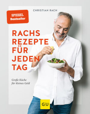 Rachs Rezepte für jeden TagWer kennt ihn nicht: TV-Koch und Restauranttester Christian Rach zeigt Ihnen jetzt, wie Sie zuhause schnelle bewährte Mahlzeiten zubereiten können. Ein Blick in die Privatsammlung des Kochs! Mehr Zeit zuhause verbringen und dazu Lust auf gutes Essen wie aus dem Restaurant? Mit wenig Zeit, wenig Übung und kleinem Budget richtig gut kochen? Das geht, wie Christian Rach in seinem neuen Kochbuch beweist. Die Rezepte für die Alltagsküche sind unkompliziert, einfach und schnell zubereitet, ohne dafür tief in die Tasche zu greifen. Ein Kochbuch für Jedermann - Eltern, die für die ganze Familie mal was Neues ausprobieren wollen