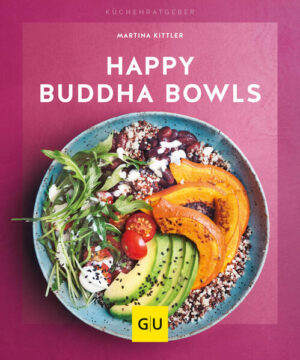 Bowls - Die Balance aus gesunden, ausgewogenen Zutaten und purem Genuss gelingt bei den Schüsselgerichten mit der fröhlich-bunten Aura perfekt! Schnell sind die formschönen Schalen mit allem gefüllt, was der Körper braucht: Getreide und Superfoods, Gemüse und Salat, knackige Nüsse, wertvolles Eiweiß und würzige Dressings. Mit Stepfotos, Tipps für Toppings, einer Warenkunde für passende Bowls und vielen schnellen Rezepten macht der Küchenratgeber Happy Buddha-Bowls Anfängern wie Fans mächtig Appetit auf das ausbalancierte Trend-Food. Vom Frühstück bis Hauptgericht zaubern Superfood-Bowl mit Brunnenkresse, Avocado-Kefir- oder Süßkartoffel-Bowl schon bei ihrem farbenfrohen Anblick ein Lächeln auf die Lippen - göttlich!