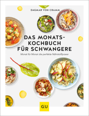 Gesund essen von Beginn der Schwangerschaft bis zur Geburt - mit köstlichen Rezepten und Ernährungswissen.Ab dem Zeitpunkt der Empfängnis ist es wichtig, dass sich Schwangere gesund und ausgewogen ernähren. Nicht nur sie selbst, auch das Baby braucht wichtige Nährstoffe, um gesund heranzuwachsen. Wer nicht alles über Supplements lösen, sondern lieber selbst kochen will, findet in dem neuen Kochbuch von Dagmar von Cramm einen begleitenden Ratgeber. Die ersten 1.000 Tage Heute wissen wir, dass die ersten 1.000 Tage die Genetik eines Kindes prägen. Umso wichtiger ist es, von Beginn an gesund zu essen. Dabei geht es nicht um bestimmt Ernährungsformen wie vegan, vegetarisch oder omnivor, sondern um eine ausreichende Versorgung mit Nährstoffen. Die Autorin klärt in einem Theorieteil darüber auf, welche Vitamine, Mineralstoffe und Spurenelemente wir brauchen, um fit durch die Schwangerschaft zu kommen und ein gesundes Baby auf die Welt zu bringen. Monat für Monat Im Kochbuch werden die einzelnen Schwangerschaftsmonate genau dargestellt - immer mit einer Übersicht, welche Nährstoffe jetzt besonders wichtig sind. Es folgen Rezepte für Smoothies und Säfte, frische Salate, Rohkost sowie warme Mahlzeiten. Immer mit dem Hinblick auf die optimale Nährstoffversorgung. Monat 1: Beeren-Spinatsalat mit Knusper als Folsäure-Lieferant Monat 2: Eier-Dip zu Brot als Vitamin B12-Versorger Monat 3: Lachs-One-Pot-Pasta für essentielle Omega-3-Fettsäuren Monat 4: Ricotta-Radieschen-Creme für viel Kalzium Monat 5: Hirsewaffeln für eine gute Eisen-Versorgung Monat 6: Grünkernpizza mit Bergkäse, um den Zink-Speicher zu füllen Monat 7: Gurkensalat mit Avocado und Nori als Jod-Lieferant Monat 8: Rosa-Kefir als Eiweißbooster Monat 9: Maroni-Kugeln mit viel Ballaststoffen für eine gute Verdauung Schnelle und einfache Rezepte Da die Kräfte grade zum Ende einer Schwangerschaft oft nachlassen und man nicht mehr lange in der Küche stehen kann, legt die Autorin viel Wert auf einfache, schnell und gut vorzubereitende Gerichte. Viele Snacks brauchen nur 5 Minuten Vorbereitungszeit und sind somit auch ein schneller Energielieferant. Die warmen Mahlzeiten stehen nach 30 Minuten auf dem Tisch und können für einen anstrengenden Tag auch vorgekocht und eingefroren werden. Das Buch ist ein tolles Geschenk für werdende Mütter, Freundinnen und ein praktischer Helfer im Alltag für alle Frauen mit Kinderwunsch. Es ist ein täglicher Begleiter mit viel Wissen zum Nachschlagen und Nachlesen.