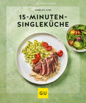 Kochen für eine Person ist Ihnen zu aufwendig? Dann kennen Sie noch nicht die blitzschnellen Singlerezepte von Angelika Illies. In maximal 15 Minuten steht jedes Gericht aus diesem Buch auf dem Tisch. Wenn das nicht schon Argument genug ist, sich das Kochbuch zu kaufen, dann vielleicht die großartigen Rezepte und Ideen, die nie langweilig werden. Ganz egal ob Suppe, Pasta, Salat - die Mahlzeiten überzeugen durch frische Zutaten, Geschmack und Raffinesse. Restelos kochen für eine Person Sicher stehen Sie oft vor der Herausforderung, wie man einen ganzen Kohlkopf, eine ganze Schweinlende oder eine Dose Kichererbsen alleine essen soll. Verlassen Sie sich auf den Profi, denn die Autorin des Kochbuches wählt gezielt diese Zutaten aus, bei denen sich kleine Portionen einkaufen lassen und die restelos aufgebraucht werden können. One Pot & One Pan Wenn zum schnellen und einfachen Kochen auch noch hinzukommt, dass wenig abgespült werden muss, dann ist es Zeit, sich an den Herd zu stellen. Die Gerichte aus einem Topf oder aus einer Pfanne brauchen außer Messer, Brett und Topf keine Küchengeräte. Probieren Sie doch mal: Pilzpfanne mit Asia-Nudeln Champignon-Rahmgulasch Zucchini-Bohnen-Quesadilla Lunch to go Meal Prep erleichtert das Leben und ein gesundes Mittagessen hält fit und gesund. Die alltagstauglichen Rezepte fürs Büro, die Arbeit oder unterwegs lassen sich in Gläsern und Boxen mitnehmen und schmecken auch kalt. Linsen-Kohlrabi-Salat Puten-Möhren-Salat mit Parmesandressing Quinoasalat mit Trauben Take 5 - nur 5 Zutaten zum Glück Glauben Sie, dass man aus nur fünf Zutaten ein leckeres Gericht kochen kann? Ganz egal ob vegan, vegetarisch oder mit Fisch - das Kochbuch bedient alle Geschmäcker und beweist, es muss gar nicht viel sein, um ein köstliches Mahl zu kochen. Walnuss-Wrap-Flammkuchen Pfifferlings-Risotto Basilikumpilze mit Polenta Hähnchenschnitzel mit Walnuss-Spinat Soulfood für Singles Nehmen Sie sich selbst wichtig und gönnen Sie sich jeden Tag Soulfood - das führt zu viel mehr Zufriedenheit und ist gesund. Das Rezeptebuch hilft Ihnen, mit wenig Zeit auch im Singlehaushalt lecker und abwechslungsreich zu kochen. Tschüss Kantine, hallo eigene Küche!