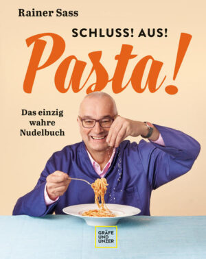 Mit einer gehörigen Prise Humor kocht Rainer Sass seit über 30 Jahren im NDR. Sein neues Kochbuch widmet er seiner heimlichen Leidenschaft - der Pasta. Es gibt wenige Gerichte, die dem erfolgreichen Entertainer so schnell ein Lächeln auf die Lippen zaubern, wie ein Teller dampfender Nudeln. Egal ob einfach oder ausgefallen, als Alltagsgericht oder als Festessen, seine Rezepte sind unkompliziert, schnell gekocht und trotzdem raffiniert. In seinem Buch verrät er, wie man Pasta perfekt kocht, was ein perfektes Sugo ausmacht und was eine Nudel nie erleben sollte. Neben seinen eigenen Lieblingsrezepten verraten auch seine Lieblingsmenschen und seine Kochkollegen welche Pasta sie glücklich macht.