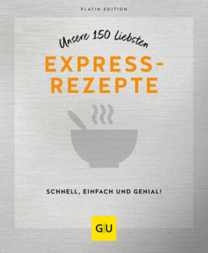 Jeden Tag ein kleines Highlight ist zum Beispiel: endlich mehr Zeit zum Entspannen haben! Die Silver Edition „Unsere 150 liebsten Expressrezepte“ ist die Time-Sharing-Lösung für alle, die gerne frisch und gesund kochen, aber keinen Halbtagsjob am Herd brauchen. Vom Frühstück über Snacks, Salate und Suppen, von Hauptgerichten mit Fisch, Fleisch, vegetarisch oder vegan bis zu süßen Seelenschmeichlern bilden die Rezepte mit den passenden Tipps und Tricks das perfekte Team für zielführende Lösungen: abwechslungsreiche, ausgewogene Lieblingsgerichte in kürzester Zeit, Einsparen von Zeitressourcen mit maximalem Genussgewinn für Alltag, Feste und Feierabend - ein Best-of mit 150-prozentiger Bestzeit-Note!