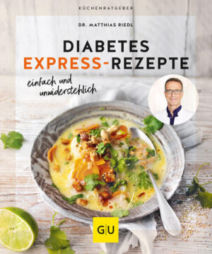 Schnell wieder ins Lot kommen: Bei Diabetes ist die richtige Ernährung der Schlüssel für ein Leben in Balance. Und der sollte auch und gerade im stressigen Alltag immer griffbereit sein! Im KüchenRatgeber Diabetes-Expressrezepte von Bestsellerautor, TV-Doc und Diabetes-Experte Dr. med. Matthias Riedl greift alles perfekt ineinander, wie der Schlüssel ins Schloss: Praktische Tipps und schnelle, ausgewogene Rezepte, die an einem langen Tag zwischen Job, Terminen und Familie in maximal 30 Minuten auf dem Tisch sind, von knackig frischen, sättigenden Salaten über Suppen bis hin zu leichten, ausgewogenen Hauptmahlzeiten. Da bleibt der Blutzuckerspiegel in Balance - und im Alltagtrubel alles gesund und im Lot!