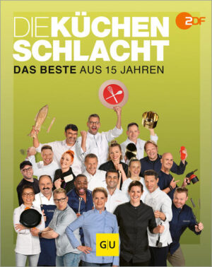 15 Jahre Küchenschlacht - höchste Zeit, dem erfolgreichen Sendungsformat Tribut zu zollen und gleichzeitig 15 Jahre Kochkunst Revue passieren zu lassen, und zwar in Form eines Kochbuchs der Superlative: Welches Rezept aus der Sendung ist das ultimative Pasta-Rezept? Welches Fleischgericht ist das beste? Und welches Fischgericht? Welches Klassikerrezept der Kandidaten kann am besten punkten? Was ist das ultimative Essen, um sein Date beim ersten Treffen zu bekochen? Und mit welchem Kandidatengericht kann man die Schwiegermutter bei ihrem nächsten Besuch so richtig beeindrucken? All diese Fragen und noch viele Fragen mehr um das perfekte Rezept für jede Gelegenheit beantwortet unser Buch „Küchenschlacht - Die ultimativen Rezepte"!