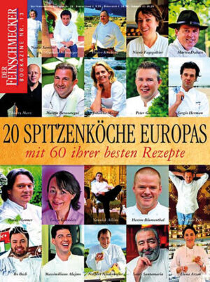 DER FEINSCHMECKER präsentiert Rezepte und Porträts 20 internationaler Spitzenköche aus den vergangenen Jahren, gesammelt in einem Bookazine. Holen Sie sich mit diesem Band Gerichte aus Mallorca oder Kogenhagen, Wien oder Paris einfach nach Hause. Immerhin haben 16 der insgesamt 60 Rezepte den Schwierigkeitsgrad "leicht" und sind somit auch für Einsteiger gut machbar. Die Gerichte orientieren sich an den Jahreszeiten und sind jeweils mit einem Weintipp versehen. Sie können munter einzelne Gerichte als Menü kombinieren oder sich auch nur eine Sauce, Beilage oder ein Dessert herauspicken. Wer bei der Lektüre Appetit bekommt, die Köche zu besuchen, findet alle Adressen samt Lageplan für eine Reservierung. Europas Avantgarde wartet auf neugierige Feinschmecker!