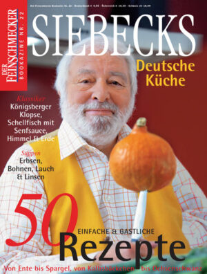 In dem Feinschmecker Bookazine Siebecks deutsche KücheWolfram Siebeck, widmet sich seiner „neuen deutschen Küche“. Gewohnt scharfzüngig und geschmackssicher stellt er seine 60 Lieblingsrezepte vor. Amüsant geschrieben, leicht nachzukochen. Ein echter Siebeck eben! ++ einfache und gastliche Rezpete: Von Ente bis Spargel, von Kalbsbäckchen bis Ochsenschwanz