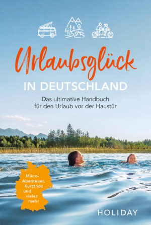 Wir fahren nach Deutschland! Ein Buch voller Reisetipps, Aktivitäten und Ideen für den Urlaub vor der Haustür. Es bietet Inspirationen für verrückte, romantische, gruselige, kreative, kuriose, spannende und sportliche Erlebnisse - auch für Kinder und Familien -, die freie Tage zu etwas Besonderem machen. Und manchmal muss man noch nicht mal die eigene Haustür hinter sich lassen, um etwas Außergewöhnliches zu erleben! Ob ein Tipi-Zelt bauen und darin übernachten, auf dem Hometrainer Etappen der Tour de France „nachfahren“, ein „Dinner in the Dark“ im eigenen Wohnzimmer oder den Käse fürs Frühstücksbrötchen selbst machen – auch zu Hause gibt es viele Möglichkeiten, das Leben zu entdecken und genießen. DAS Handbuch für den Urlaub in Deutschland und auf Balkonien entführt den Leser zu faszinierenden wie kuriosen Sehenswürdigkeiten und animiert zu neuen Aktivitäten. Das bietet das HOLIDAY-Buch: fantastische Landschaften, Orte und Sehenswürdigkeiten in Deutschland Vorschläge für Kurztrips, Ausflüge und Outdoor-Abenteuer DIY-Tipps und Ideen für den perfekten Urlaub auf Balkonien