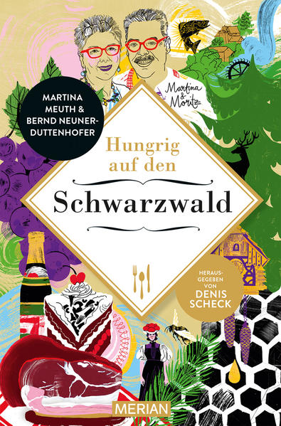 Martina Meuth und Bernd Neuner-Duttenhofer sind als "Martina & Moritz" Deutschlands dienstälteste Fernsehköche. Ihre Heimat ist der Schwarzwald, sie kennen die Region wie ihre Westentasche - egal ob Baiersbronner Haute Cuisine oder das perfekte Vesper zwischen Baden-Baden und Freiburg. Wo gibt es den besten Schwarzwälder Schinken, wer macht ihn, was ist das besondere daran? Alten Sorten, neu interpretierte Klassiker, die Geheimnisse der besten Brennerei weit und breit. Martina und Moritz teilen in ihrer kulinarischen Reiseerzählung ihr geballtes Wissen über den Schwarzwald und nehmen die Leserinnen und Leser mit auf eine verführerische Entdeckungsreise.