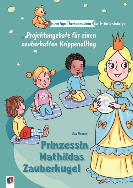 Praxisangebote für Erzieher und Erzieherinnen in Kita, Krippe sowie für Kindertagespflege, Alter 1- 3 Jahre +++ Kinder lieben es, in fremde Welten einzutauchen, besonders wenn sie mit mutigen Helden und Heldinnen Abenteuer erleben können. In diesem Auftaktband unserer neuen Reihe Fertige Themenwochen für 1bis 3- Jährige ist es Prinzessin Mathilda, die die Kleinen mit in ihren verwunschenen Schlossgarten nimmt. Auf 64 Seiten wird das Rahmenthema so gestaltet, dass die Kinder die vorgestellte Welt mit allen Sinnen ganzheitlich erleben können und sich mit Vergnügen von der Prinzessin verzaubern lassen. Um die lustigen Vorlesegeschichten zu zauberhaften Wesen und fantastischen Abenteuern gruppieren sich altersgemäße Kreativangebote zum Basteln, Singen und Bewegen. Wer malt die bunteste Drachenfigur? Wer weiß, wie Schmetterlinge tanzen? Wer zeigt sich besonders geschickt beim Prinzessin- Fingerspiel? Prinzessin Mathilda begleitet die Krippengruppe über einen längeren Zeitraum - damit ist das Projektangebot prima geeignet, den Alltag zu gestalten und zu strukturieren. Dabei helfen auch kleine Rituale, die die thematische Einheit begleiten. Die Ideensammlung lässt sich natürlich auch modular nutzen - z. B. um eine besondere Projektwoche zu gestalten. Ob mehrere Tage oder mehrere Wochen - immer sind die Projektideen praxiserprobt und (wo es machbar und sinnvoll ist) sogar nach Altersstufen differenziert. Wie schön das Ganze funktioniert, zeigen viele motivierende Fotos aus der Praxis.