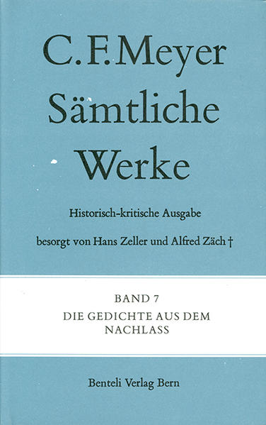 Die 15-bändige historisch-kritische Ausgabe der Werke von Conrad Ferdinand Meyer jetzt im Wallstein Verlag. Aufgenommen sind die Buchausgaben von Meyers Werken mit allen bekannten, zu Lebzeiten erschienenen Auflagen, ebenso die in Periodika erschienenen Erstpublikationen der Novellen, die Projekte zu nicht vollendeten erzählerischen und dramatischen Werken, Meyers Übersetzungen, ferner die Aufsätze, Rezensionen, Nachrufe und Reden sowie Gedichte zu wichtigen öffentlichen Feiern.