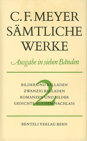 Die 7-bändige Leseausgabe der Werke von Conrad Ferdinand Meyer jetzt im Wallstein Verlag. Erstmals wertet eine kommentierte Leseausgabe den ganzen Nachlass des Dichters und seinen gesamten Briefwechsel aus. Die Texte werden kommentiert, die Anspielungen und die historischen Hintergründe erläutert. Die Bände enthalten Faksimiles von Gedichthandschriften, die Meyers Arbeitsweise vor Augen führen, Reproduktionen der Titelseiten von Erstausgaben und anderen Dokumenten sowie eine Zeittafel.