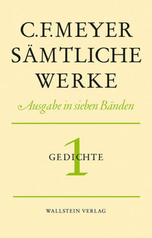 Die 7-bändige Leseausgabe der Werke von Conrad Ferdinand Meyer jetzt im Wallstein Verlag. Erstmals wertet eine kommentierte Leseausgabe den ganzen Nachlass des Dichters und seinen gesamten Briefwechsel aus. Die Texte werden kommentiert, die Anspielungen und die historischen Hintergründe erläutert. Die Bände enthalten Faksimiles von Gedichthandschriften, die Meyers Arbeitsweise vor Augen führen, Reproduktionen der Titelseiten von Erstausgaben und anderen Dokumenten sowie eine Zeittafel