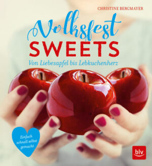 Das Buch mit Volksfest-Atmosphäre und Rezepten für die süßen Klassiker, die unbedingt dazugehören. Schritt für Schritt selbermachen und aus übrig gebliebenen Sweets raffinierte Desserts kreieren. Lebkuchenherz, Magenbrot, Baumkuchen, Schaum-waffel, Türkischer Honig, Parfait von gebrannten Mandeln, Popcorn, Marshmallows-Cheesecake, Schokokuss-Dessert, Schokofrüchte, Crêpes.