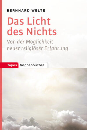 „Gott ist tot.“ Mit diesem Satz hat Friedrich Nietzsche die Gottverlassenheit des modernen Menschen zum Ausdruck gebracht. An seine Stelle tritt die Leere, die Absurdität, das Nichts. Bernhard Welte geht diesem Nichts, von dem unser Dasein umschlossen ist, genauer nach, zeigt, dass diese Erfahrung des Nichts nicht einfach Ver-nicht-ung meint, sondern dass es vor unserem Dasein liegt und Neues entspringen lässt. Welte öffnet so den Raum für eine religiöse Erfahrung, die uns trägt und der scheinbaren Sinnlosigkeit standhält.