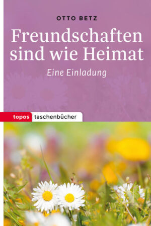 Von „Freunden“ spricht man im Zeitalter der sozialen Netzwerke fast inflationär. Aber was macht eine echte Freundschaft aus? Und wie bewahrt sie sich? Otto Betz begibt sich auf Spurensuche - in der Literatur, in der Bibel und in seiner eigenen Lebensgeschichte. Und er resümiert: „Ein Leben ohne Freundschaften, das ist wie ein Garten ohne Blumen, wie eine Welt ohne Farben, ein Jahr ohne Feste.“ Denn Freundinnen und Freunde weiten die eigene Sichtweise und bereichern, ja verändern so unser Leben. Ein Buch wie ein guter Freund!