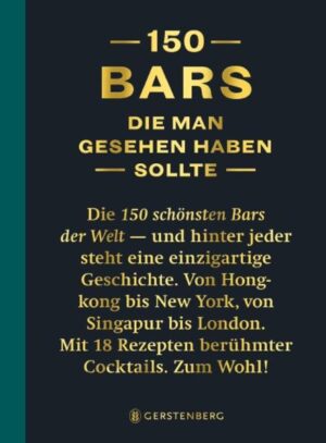 Bars sind Orte zum Wohlfühlen, Entspannen und um die Welt draußen zu vergessen. Die schönsten 150 werden in diesem Buch präsentiert. Ob hoch über den Dächern von New York oder im eleganten Savoy in London: Stets möchte man sich sofort niederlassen und einen köstlichen Cocktail schlürfen!