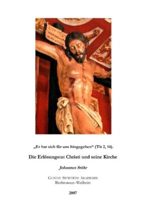 Der vorliegende Band enthält 3 Monographien von Dr. J. Stöhr, Köln: Die unsündliche Freiheit des Erlösergehorsams Jesu Zur Christusrepräsentation des Priesters Unverlierbare Heiligkeit der Kirche Christi