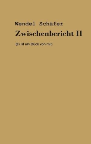 Zwischenbericht (zweiter Teil) beschließt eine 25 Jahre lange (1982-2007) diaristische Einlassung. Es handelt sich um persönliche Ansichten, Einsichten und Aussichten.--- Persönliches geht über zu zeitgeschichtlichen Reflexionen über meist kulturelle und politische Ereignisse. Die Kommentierungen sind beherzt, offen, kritisch - und entschieden literarisch.