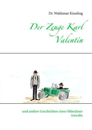 München in den Dreißiger Jahren des letzten Jahrhunderts: Ein junger Anwalt eröffnet seine Kanzlei gegenüber der Oper und einer seiner ersten Klienten ist Karl Valentin. Diese und andere Begebenheiten beschreibt der Anwalt mit einem Schmunzeln und viel Humor.