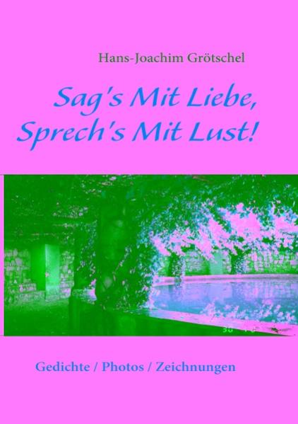 Gedichte in Reim und Vers.Allerlei Gedichte, Glückwünsche, Weihnachten usw., In Sachen Liebe, Wahre Episoden, Muttertag.Unterhaltsame, fröhlich bis besinnliche,leicht verdauliche Kost,reich bebildert mit Photos und Zeichnungen,passend zu Text oder Stimmung.Dieses kleine Buchmöchte ich meinen Eltern widmen,als Dank für ihre unermeßlich große Liebe.