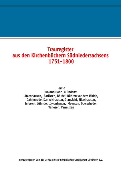 Trauregister aus den Kirchenbüchern Südniedersachsens 1751-1800 | Bundesamt für magische Wesen