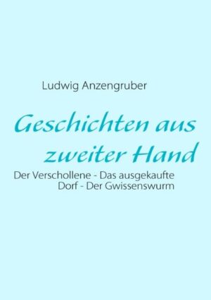 Die Erzählungen "Der Verschollene","Das ausgekaufte Dorf" und das Theaterstück "Der Gwissenswurm" sind Meisterwerke einer noch ursprünglichen Heimatliteratur