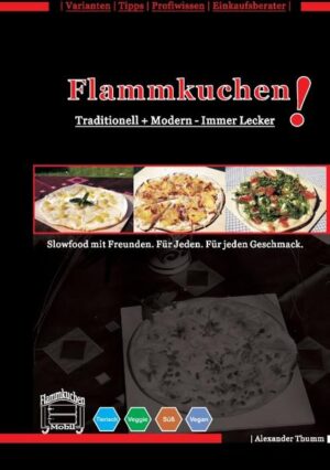 Der Flammkuchen gehört wohl zu den Speisen, die in ihrer geschichtlichen und regionalen Entwicklung sicher mit zu den vielfältigsten zählt. Gesellige Stunden mit Familie, Freunden und Gästen, in denen man rund um den Tisch sitzt und gemeinsam isst, hatten schon immer Tradition. Auch wenn der Begriff Slowfood eine Bezeichnung der modernen Esskultur ist, so wusste man früher schon, was ein wichtiger Bestandteil des Lebens ist: Gemeinschaft, Freunde, Freude, Entschleunigung. Das Buch zeigt verschiedene Varianten für jeden Geschmack und jede Vorliebe und gibt Anregungen, der eigenen Fantasie freien Lauf zu lassen. Auch für die Vorbereitung und Organisation einer perfekten Flammkuchenparty finden sich Hilfen, Mengenangaben und Tipps vom Profi.