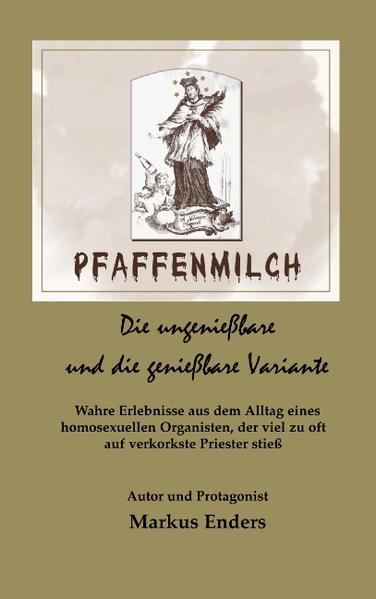 Markus Enders beschreibt in „Pfaffenmilch“ mit lebendiger Sprache all seine kleinen und großen Erlebnisse mit dem katholischen Klerus, aber auch Anekdoten von seiner Oma Klara und Abenteuer mit Freunden. Humorvoll bringt er dem Leser die sehr menschlichen Eigenheiten aller im Buch erwähnten Personen näher, ob es sich nun um Priester oder weltliche Bekanntschaften handelt.Dieses Buch soll zum Nachdenken anregen, wo unsere Gesellschaft möglicherweise ihre Denkweise ändern sollte, um menschlicher zu werden und den immer nochaktuellen Moralansprüchen wieder genügen zu können.