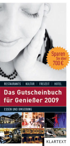 Genießen Sie mit diesem Gutscheinbuch die faszinierende Welt der Gaumenfreuden, das interessante Kultur- und Freizeitangebot sowie einen entspannenden Hotelaufenthalt. Und das alles zu außergewöhnlichen Vorzugspreisen! Gültig von Januar bis Dezember 2009 Gutscheinregel: 2 zu 1 oder Gourmet-Menüs inklusive Weinbegleitung zum einheitlichen Vorzugspreis. Restaurants • Best Western Hotel Ypsilon • Ristorante Capobianco • Chopstix Asia-Restaurant • Da Vinci • Restaurant Habana • Jagdhaus Schellenberg • La Grappa • Leonardo • Restaurant Medaillon • Piccinno • raum.eins • Hotel-Restaurant Schmachtenbergshof • Serafino • tablo • Vecchia Roma • Ristorante Basilea, Hattingen • Hackbarth’s Restaurant, Oberhausen • Piccolo, Bochum-Wattenscheid Veranstaltungs-Restaurant • IL GRAPPINO -Cocktailbar • Habana Club – Bar Kultur und Freizeit • Colosseum, ICH WILL SPASS • GOP Varieté Theater • DIE GRUGAPARK-THERME • Metronom Theater Oberhausen, TANZ DER VAMPIRE, Hotel • Best Western Hotel Ypsilon, Bonus • RevierSport