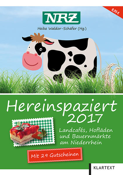 Hereinspaziert, liebe Leserinnen und Leser, und willkommen am Niederrhein! In diesem kleinen Ausflugsführer stellen wir Ihnen 30 der schönsten und gemütlichsten Landcafés, Hofläden und Bauernmärkte zwischen Kleve, Wachtendonk und Wesel vor. Das Büchlein bietet 29 Gutschein-Coupons und dient einem guten Zweck. Mit dem Kauf unterstützen Sie Kindergärten und Familienzentren der Region.