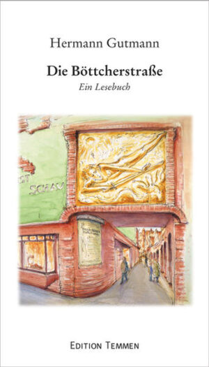 Vor fast zwei Jahrzehnten gab es schon mal ein Buch von Hermann Gutmann über die Böttcherstraße - aber das ist seit langem vergriffen. Nun hat der Autor sein altes Werk noch einmal von vorn bis hinten durchgelesen, hier und da überarbeitet und alles dazugetan, was sich bei ihm in der Zwischenzeit an Wissenswertem zu Bremens 'heimlicher Hauptstraße' angesammelt hat. Herausgekommen ist eine Mischung aus Historie und Kunstgeschichte, aus überlieferten Sagen und Anekdoten. Und noch etwas kann das Buch: Es stellt alle Häuser der Reihe nach vor und eignet sich somit hervorragend zur Vorbereitung einer kleinen Führung durch die Böttcherstraße. Hermann Gutmann erzählt noch einmal ausführlich und liebevoll die Entstehungsgeschichte der heutigen Straße, die mit einer Tasse Kaffee und dem Kauf des ersten Hauses durch Ludwig Roselius 1902 in Nr. 6 begann. Haus für Haus berichtet Gutmann weiter aus Vergangenheit und Gegenwart und stellt z.B. alle sich zum Glockenspiel drehenden Bildtafeln neben dem Roseliushaus vor. Elf Zeichnungen von Peter Fischer illustrieren den Text.