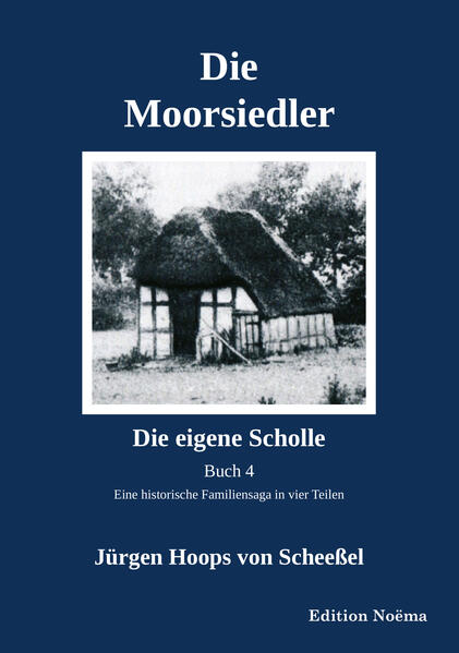 Sie wärmten sich zunächst stehend am offenen Feuer auf, rieben sich die Hände und freuten sich, heil angekommen zu sein. „Was führt euch zu uns? Ist etwas passiert?“, fragte Claus, nachdem sich die zwei mit an den Tisch gesetzt hatten. „Claus, unser Haupthaus war ja in den letzten Jahren immer tiefer abgesackt, wie du beim letzten Besuch bei uns selbst gesehen hast. Es ist vor Tagen nachts, trotz der Stützen, so gekippt, dass wir um unser Leben gefürchtet haben.“ „Das klingt sehr bedrohlich, besonders jetzt im Winter“, meinte der Altenteiler vom Kartoffelhof. Er blickte seinen Vetter Joachim an, der nur die Schultern hochzog, als wolle er sagen: „Was soll ich machen?“ „Wir haben das Haus wieder einigermaßen ins Lot gerichtet und mit weiteren Stützen abgesichert. Dann haben wir Hab und Gut aus dem alten Haus ins Haus des Altenteilers gebracht. Nun leben alle mit Mann und Maus in dem kleinen Neubau. Es ist recht eng, aber das stört uns nicht. Ich will dir gleich den Grund nennen, warum wir heute zu euch gefahren sind.“ Im letzten Teil seiner Moorsiedler-Tetralogie führt Jürgen Hoops von Scheeßel die auf historischen Begebenheiten beruhende faszinierende, im 18. und 19. Jahrhundert spielende Familiensaga rund um Jochen Hoops und seine Nachfahren fort. Gebannt blicken wir in längst vergangene Zeiten, er- und durchleben die Höhen und Tiefen vieler Moordörfer und Gemeinden.