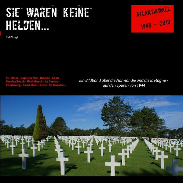 Ralf Voigt, Fotograf aus Köln, hat den 2. Weltkrieg nicht miterlebt. Auf den Spuren vermißter oder gefallener Familienangehöriger fuhr er aber 2010 den Atlantikwall von Calais bis nach St. Nazaire ab. Die Eindrücke waren überwältigend, denn die Spuren sind noch heute überall sichtbar. Nicht nur auf Grund der vielen Gedenkstätten und Museen vor Ort, sondern auch wegen der immer noch sichtbaren Narben in der Landschaft, die die Kämpfe und Bombardements hinterlassen haben. Voigts Fazit: "Die einfachen Soldaten waren alle keine Helden, sondern allesamt arme Schweine - egal ob Deutsche, Franzosen, Kanadier, Briten oder Amerikaner."Bildband über den Atlantikwall mit Orten wie z.B. St. Omer, Cap Gris-Nez, Dieppe, Caen, Omaha Beach, Vierville-sur-mer, La Cambe, Utah Beach, Cherbourg, Saint Malo, Brest, Batz-sur-mer und Saint Nazaire.