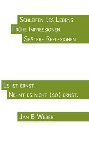 Wir glauben nur allzu gerne, dass das, was wir heute erleben, einzigartig ist.Aber alles war schon einmal, und alles wird noch einmal sein.Diese Geschichtensammlung folgt keinem erkennbaren Weg, und gerade deshalb folgt sie dem Leben.Die ersten Texte entstanden als impressionen, nicht mehr als flüchtige Gedanken. Ihre Antworten entstanden als Reflexion, im wörtlichsten Sinne. Und der wahre Kern einer Geschichte ist das, was sich aus dem kleinen Bereich zwischen Beobachtung und Erfindung entwickelt.