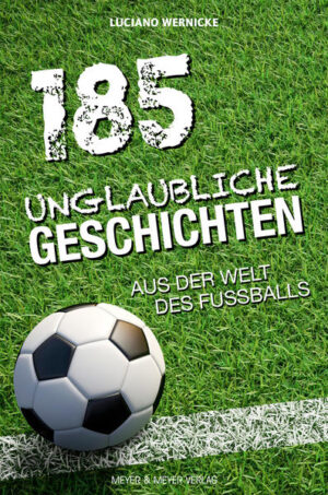 Statt von den großen Champions und unvergesslichen Spielen erzählt 185 unglaubliche Geschichten aus der Welt des Fußballs von den vergnüglichen und kaum bekannten, haarsträubenden „Glanzleistungen“ und meisterlichen Missgeschicken der Fußballgeschichte, um sie vor dem Vergessen zu bewahren. Da ist etwa der Spieler, der in einer Partie vier Tore erzielte - zum Endstand von 2:2. Oder die verrückte Geschichte des dänischen Schiedsrichters, der das Spiel unterbrach, um sein verlorenes Gebiss zu suchen. Aber auch von dem Verteidiger, der noch nach seinem Tod gesperrt wurde, ist zu lesen. Manchmal fällt es schwer zu glauben, dass alle Geschichten des Buchs tatsächlich passiert sind! Unterhaltsam und amüsant geschrieben, enthält 185 unglaubliche Geschichten aus der Welt des Fußballs eine Fülle an Fußballgeschichten, die einfach erzählt gehören. Ein absolutes Muss für jeden Fan.