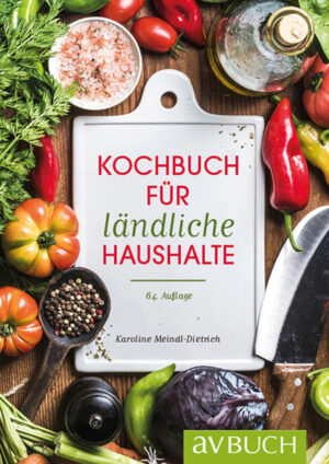 Das „Kochbuch für ländliche Haushalte“ ist ein Jahrhundert-Klassiker, der seit Generationen zur Standardausstattung von inzwischen über 300 000 Haushalten gehört. Es wurde ursprünglich als Lehrbuch für auszubildende Haushälterinnen geschrieben. Die Autorin Karoline Meindl-Dietrich war Anfang des zwanzigsten Jahrhunderts Schulrätin am landwirtschaftlichen Haushaltslehrerinnenseminar und verfasste dieses Lehrbuch im Auftrag der niederösterreichischen Landwirtschaftskammer. Das Buch erwies sich aufgrund seines praktischen Nutzens auch in privaten Küchen als beliebtes Grundlagen- und Nachschlagewerk. Diese Attraktivität hat sich bis heute erhalten, denn es bietet jedem Koch-Interessierten eine solide Basis für allgemeines Küchenwissen über Zubereitungstechniken, Küchenausstattung und Lebensmittelkunde. Es ist übersichtlich aufgebaut, leicht verständlich und mit einem umfangreichen Rezeptteil ausgestattet, der ein breites Repertoire für bodenständige Hausmannskost bietet. Traditionelle Rezepte zu Fleisch-, Fisch- und Gemüsegerichten werden ebenso vielfältig vorgestellt wie solche zu Suppen, Soßen, Eierspeisen, Kuchen, Torten und Broten. In diesem Grundlagenwerk finden sowohl Koch-Einsteiger als auch erfahrene Köche und Köchinnen Anregungen, Informationen und Anleitungen für die ländliche Hausfrauenküche.