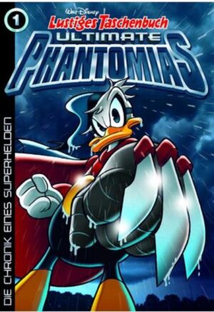 Phantomias, der Schrecken aller Schurken aus Entenhausen, bekommt seine ganz eigene LTB- Reihe! In den Bänden von "Ultimate Phantomias" begleiten Sie den tollpatschigen Donald Duck auf seinem Weg zum Superhelden und erleben seine unglaubliche Verwandlung zum Rächer mit Maske und Cape. Von wem bekam er seinen Superheldenanzug? Woher stammt sein Name? Wie lernte er Phantomime kennen? All diese Fragen werden in dieser neuen LTB- Reihe geklärt. In Band 1 starten selbstverständlich bei den Anfängen und ersten Gehversuchen Phantomias'. Begleiten Sie Donald bei seinem allerersten Besuch in der Villa Rosa und bei seiner ersten Testfahrt mit seinem Heldenmobil 313- X. Die Reise beginnt mit einem großen Sprung in Phantomias' Sprungfederstiefeln in die Vergangenheit von Donalds Helden- Alter- Ego. In sechs spannenden Episoden finden Sie heraus, ob es sich bei dem maskierten Superhelden um einen finsteren Rächer oder einen heldenhaften Beschützer Entenhausens handelt.