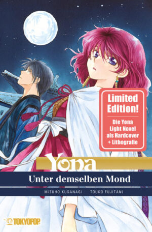 Die Light Novel "Yona – Unter demselben Mond" ergänzt die Abenteuer der starken Heldin Yona und ihrer Gefährten anhand mehrerer Kurzgeschichten. Ein Regenschauer zwingt die Gruppe um Prinzessin Yona, in einer Höhle Unterschlupf zu suchen. Der Grüne Drache Jeaha nimmt die Unterbrechung zum Anlass, sich die Zeit damit zu vertreiben, die anderen nach ihren Sorgen zu fragen. Schnell nimmt das Ganze eine ungeahnte Dynamik an. Nachdem der Himmel wieder aufgeklart ist, begeben sich Hak und Yun für einen Einkauf in die Stadt. Auf dem Rückweg treffen sie auf ein Geschwisterpaar, das in Hak Erinnerungen an seine Zeit mit Yona im Palast hervorruft. Unterdessen hat sich Su- won – ganz zum Ärger einer seiner Generäle – aus dem Hiryu- Palast geschlichen. Während seiner Erkundungstour trifft er auf zwei Kinder, die seine Hilfe benötigen. Und auch wenn die Protagonisten ihre Abenteuer an unterschiedlichen Orten erleben, so erinnert sie der Mond immer wieder daran, dass sie alle unabhängig von Raum und Zeit miteinander verbunden sind.