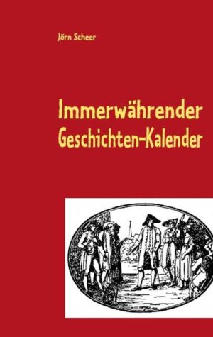 Bauernkalender enthielten seit dem 17. Jahrhundert neben praktischen Ratschlägen auch Geschichten „unterhaltenden und belehrenden“ Charakters, lange bevor Johann Peter Hebel die seinen separat veröffentlichte und noch später Bert Brecht und Oskar Maria Graf neben anderen das literarische Genre der Kalendergeschichten ins Leben riefen. Jörn Scheer kehrte das Prinzip um, indem er zu wichtigen und weniger wichtigen Daten der Weltgeschichte unterhaltsame Geschichten erfand und so einen Geschichten-Kalender kreierte, der immerhin für 100 Tage je ein doppelseitig beschriebenes Kalenderblatt umfaßt.