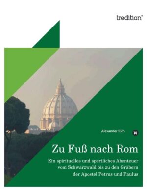 Alexander Rich hat seinen Jugendtraum verwirklicht. Anfang der 1960er Jahre erlebte er als Mitglied einer Freiburger Jugendgruppe, wie seine älteren Gruppenleiter mit dem Fahrrad nach Rom fuhren. Gerne wäre er einmal dabei gewesen, aber Alter, Zeit und Geldmangel ließen dies nicht zu. Damals fasste er den festen Vorsatz, einmal zu Fuß nach Rom zu pilgern. Jetzt ist sein Wunsch in Erfüllung gegangen. Von Feldberg - Falkau brach er nach einer vorausgegangenen Pilgersegnung am 10. Mai 2010 auf. Sein Weg ging den Schwarzwald hinunter in die Schweiz. Dort auf dem schweizerischen Jakobsweg bis nach Lausanne, wo sich der Jakobsweg mit der Via Francigena, einem Pilgerweg von Canterbury nach Rom, kreuzt. Nun der Via Francigena folgend ging sein Pilgerweg weiter über den Pass des großen St. Bernhard, ins Aostatal. Dann durch die Po-Ebene, über den Apennin, durch die Toskana und das Latium bis nach Rom. Am 7. Juli 2010 erreichte er nach 1481 Kilometern die heilige Stadt. Seine Pilgerreise beendete er mit einem Besuch des Petersdomes, der Apostelgräber des hl. Petrus und des hl. Paulus, der heiligen Messfeier und einer Papstaudienz. Seine Pilgereise wurde für ihn zu einer tiefen und unersetzlichen Erfahrung und zu einem spirituellen und sportlichen Abenteuer auf der Suche nach sich selbst und nach Gott. Heiter, aber auch anrührend erzählt er in seinem Buch von seinen wunderbaren Begegnungen mit Gott, Menschen, Landschaften und Geschichte.