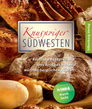 Tolle Rezepte rund ums Brot. Mmmmh, da duftet’s aus dem Backofen! Hörerinnen und Hörer von SWR4 und baden-württembergische LandFrauen haben die besten Brotrezepte eingesandt. Heimische Brotsorten und Kleingebäck wie Buttermilchhörnchen oder Laugenwecken und internationale Brote wie italienisches Ciabatta oder französisches Baguette finden sich hier ebenso wie Hefekranz, Hutzelbrot oder Mutscheln. Dazu kommen Rezepte für leckere Brotaufstriche, Brotaufläufe, Brotsuppen und Brotsalate. Die Auswahl wird ergänzt mit besonderen Tipps von Michael Branik, dem beliebten SWR-Moderator und bekannten Hobbykoch, den Lieblingsrezepten der LandFrauen-Präsidentinnen und einer kleinen Brotkunde. Auch ein Lieblingsbrot des baden-württembergischen Ministerpräsidenten ist dabei. Die knusprigen Genüsse sind vielfach ausprobiert und - versprochen! - einfach lecker!